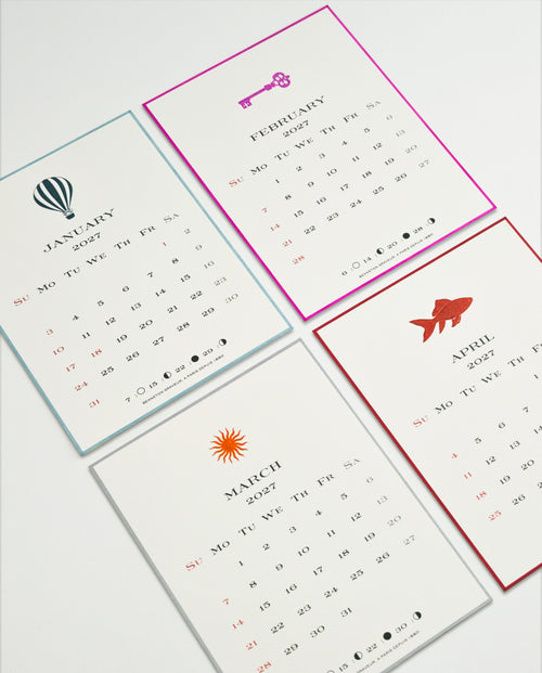 Calendrier 2027 version anglaise