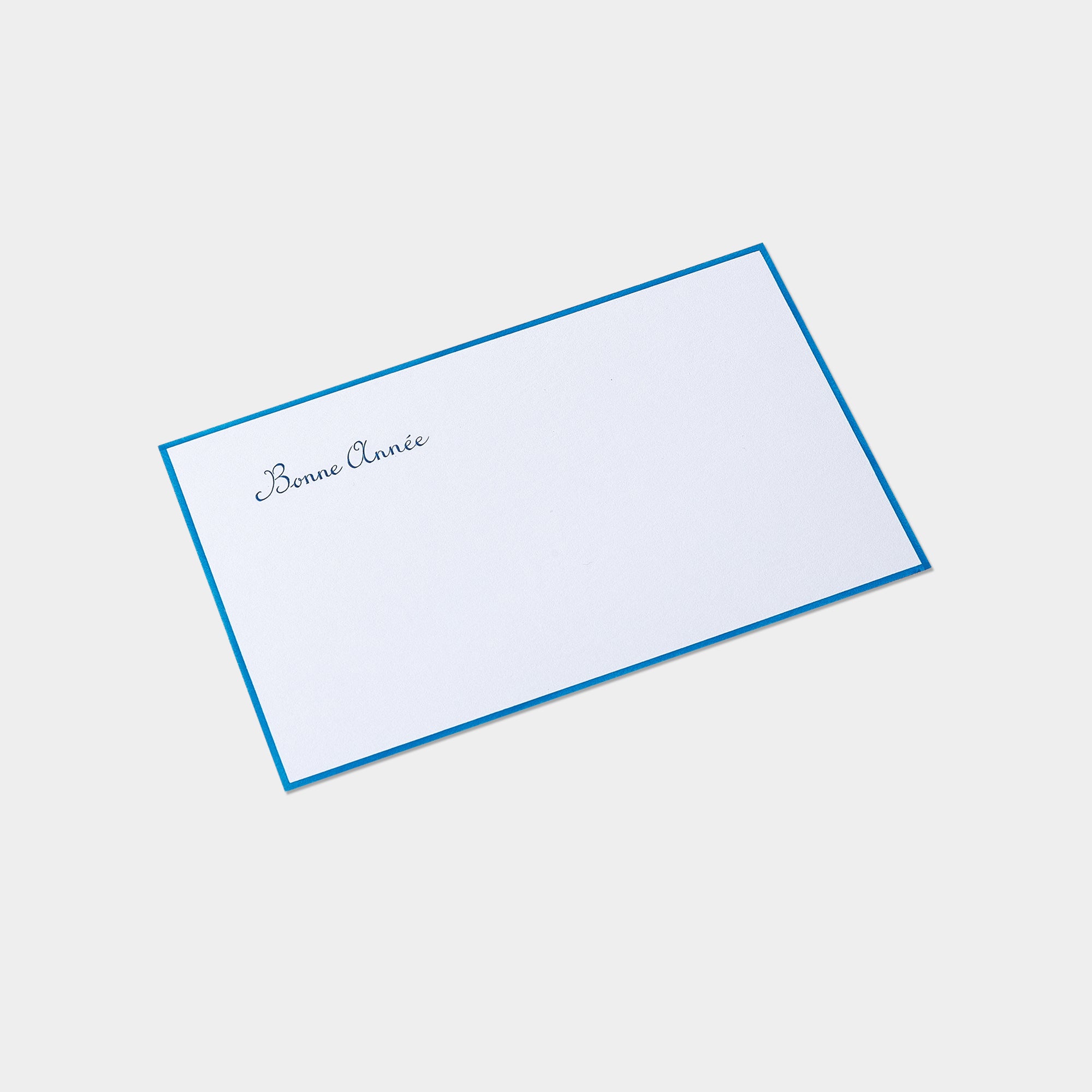Carte festive motif bonne année bleu 
