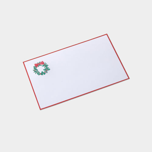 Carte festive motif petite couronne Noel 
