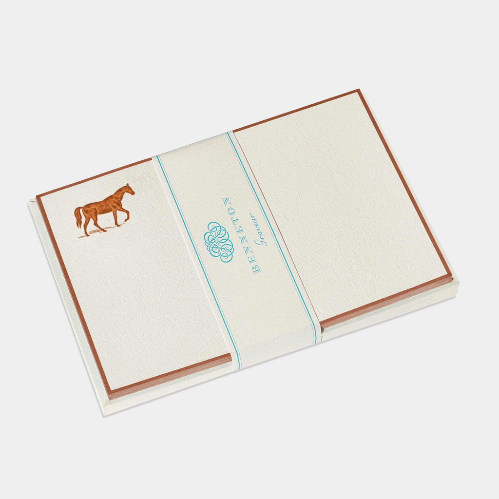 Cartes de correspondance de cheval marron Benneton Graveur