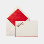Carte et enveloppe assortie motif cigare rouge et marron