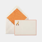 Carte et enveloppe assortie motif girafe