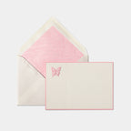 Cartes de correspondance papillont bordures vert clair - Benneton Graveur
