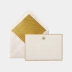 Carte et enveloppe assortie motif soleil or
