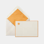 Carte et enveloppe assortie motif soleil orange