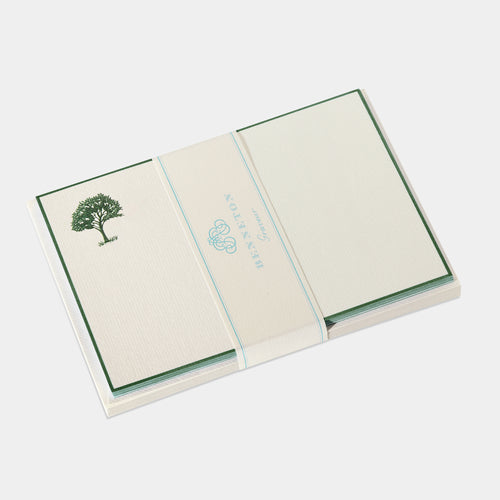 Cartes de correspondance Arbre vert bordures vert - Benneton Graveur