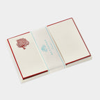 Cartes de correspondance Arbre Automne bordeaux bordures bordeaux - Benneton Graveur