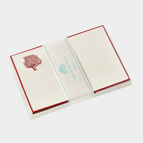 Cartes de correspondance Arbre Automne bordeaux bordures bordeaux - Benneton Graveur
