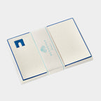 Cartes de correspondance Arc de triomphe bleu bordures bleu marine - Benneton Graveur