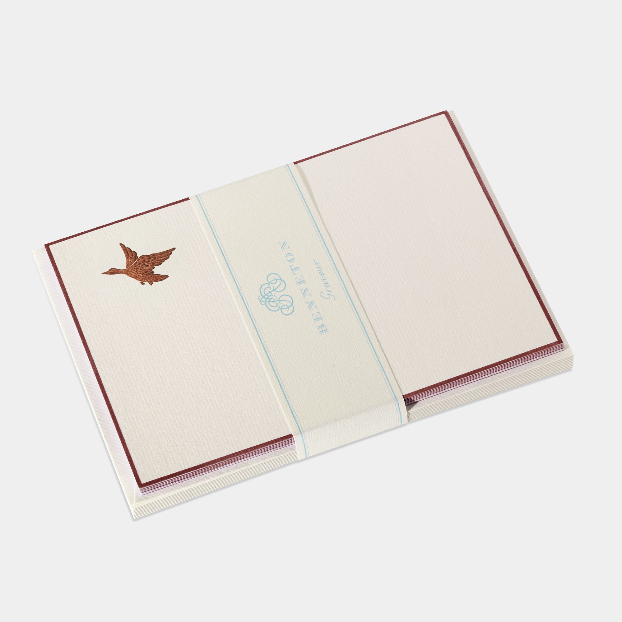 Cartes de correspondance de canard marron Benneton Graveur