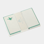 Cartes de correspondance de canard vert-emeraude Benneton Graveur