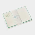 Cartes de correspondance de cheval a bascule vert-clair Benneton Graveur