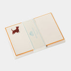 Cartes de correspondance chien bordures orange - Benneton Graveur