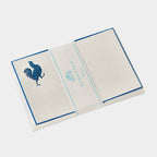 Cartes de correspondance de coq bleu Benneton Graveur