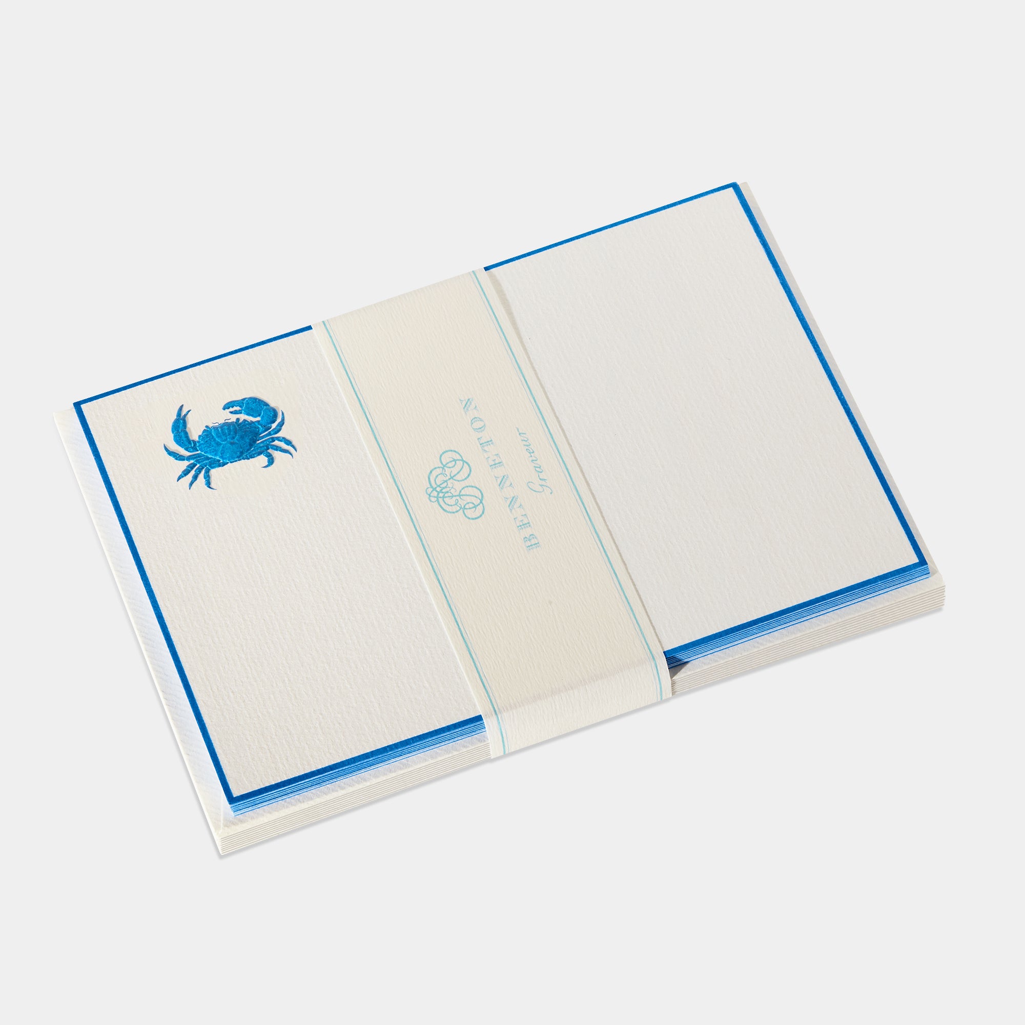 Cartes de correspondance de crabe bleu-roi  Benneton Graveur