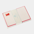Cartes de correspondance de crabe rouge Benneton Graveur