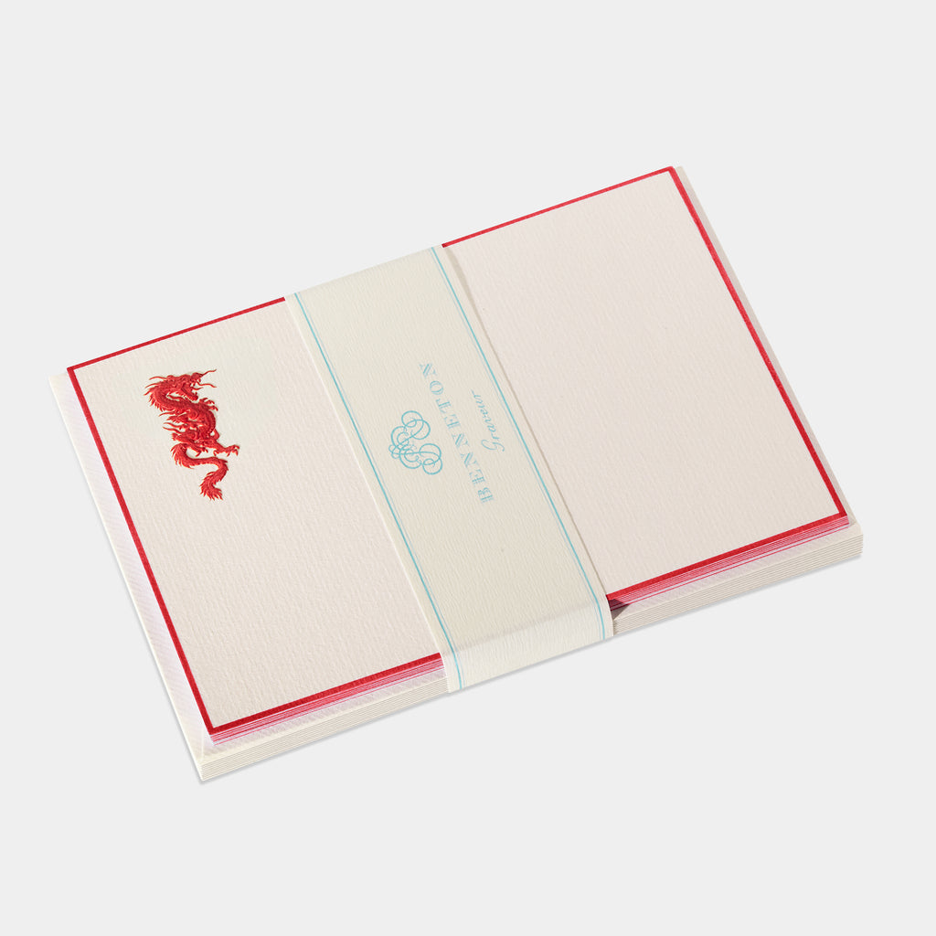 Cartes de correspondance de dragon rouge - Benneton Graveur