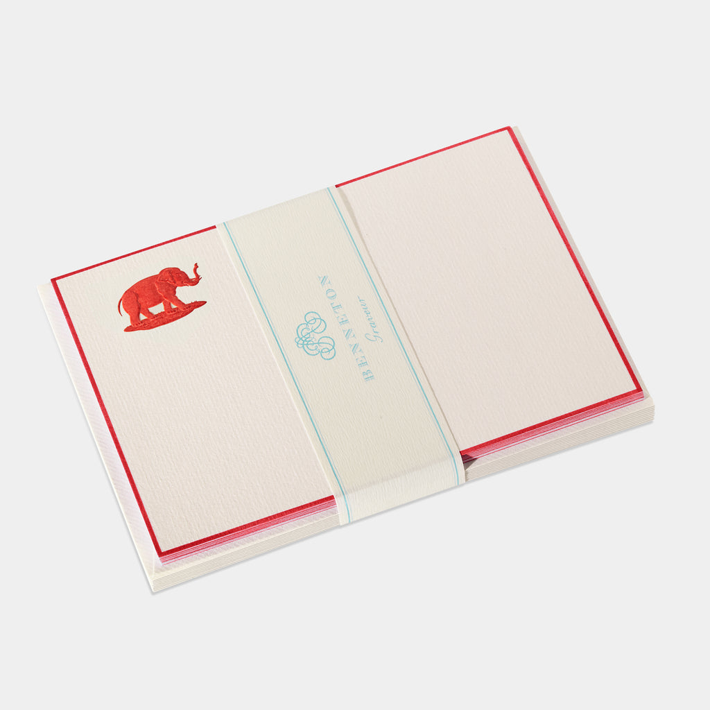 Cartes de correspondance de éléphant rouge- Benneton Graveur