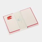 Cartes de correspondance de éléphant rouge- Benneton Graveur