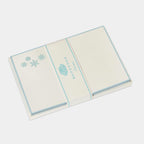 Cartes de correspondance de flocons bleu-ciel- Benneton Graveur