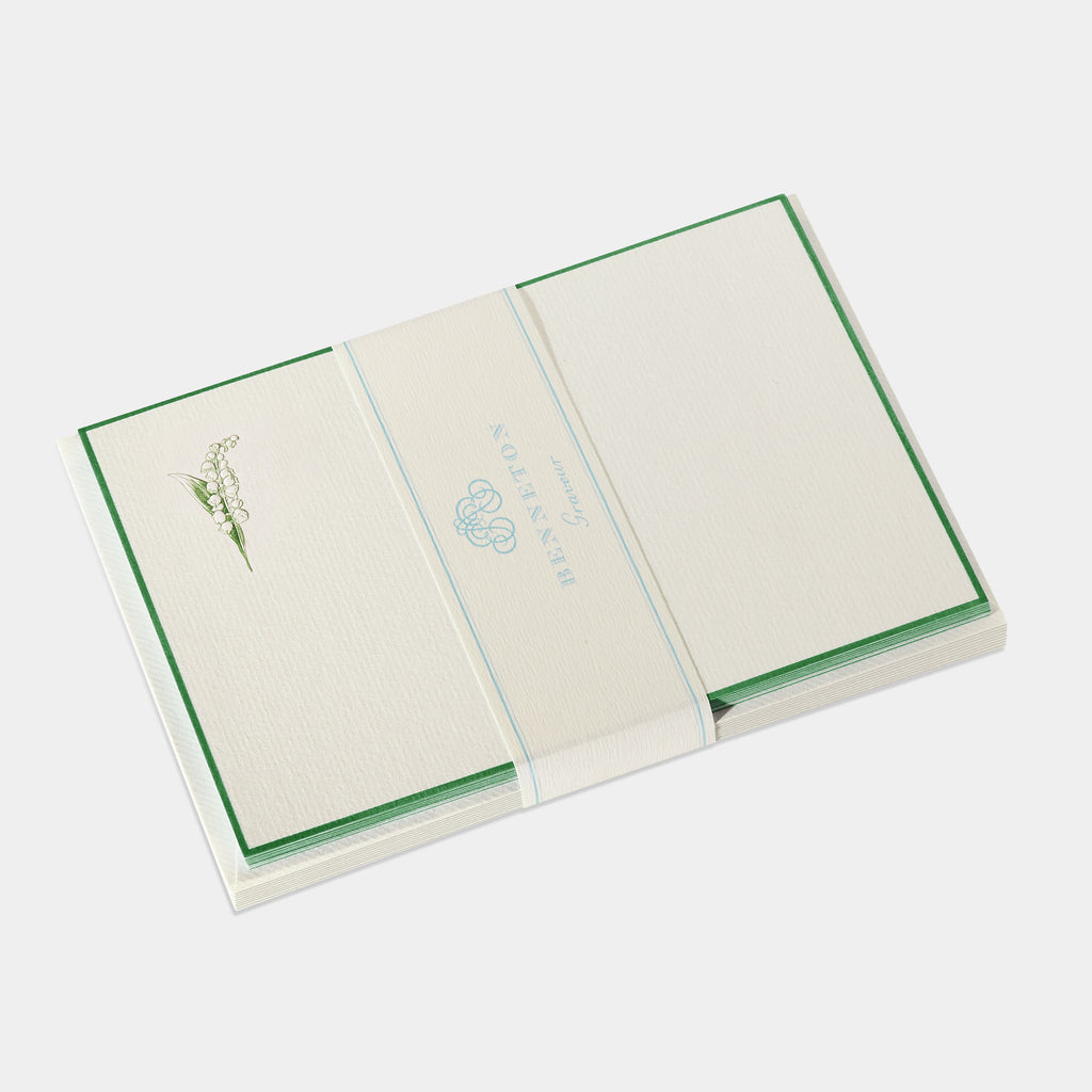 Cartes de correspondance muguet bordures vert- Benneton Graveur