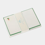 Cartes de correspondance radis bordures vert - Benneton Graveur