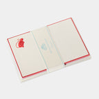 Cartes de correspondance singe bordures rouge - Benneton Graveur