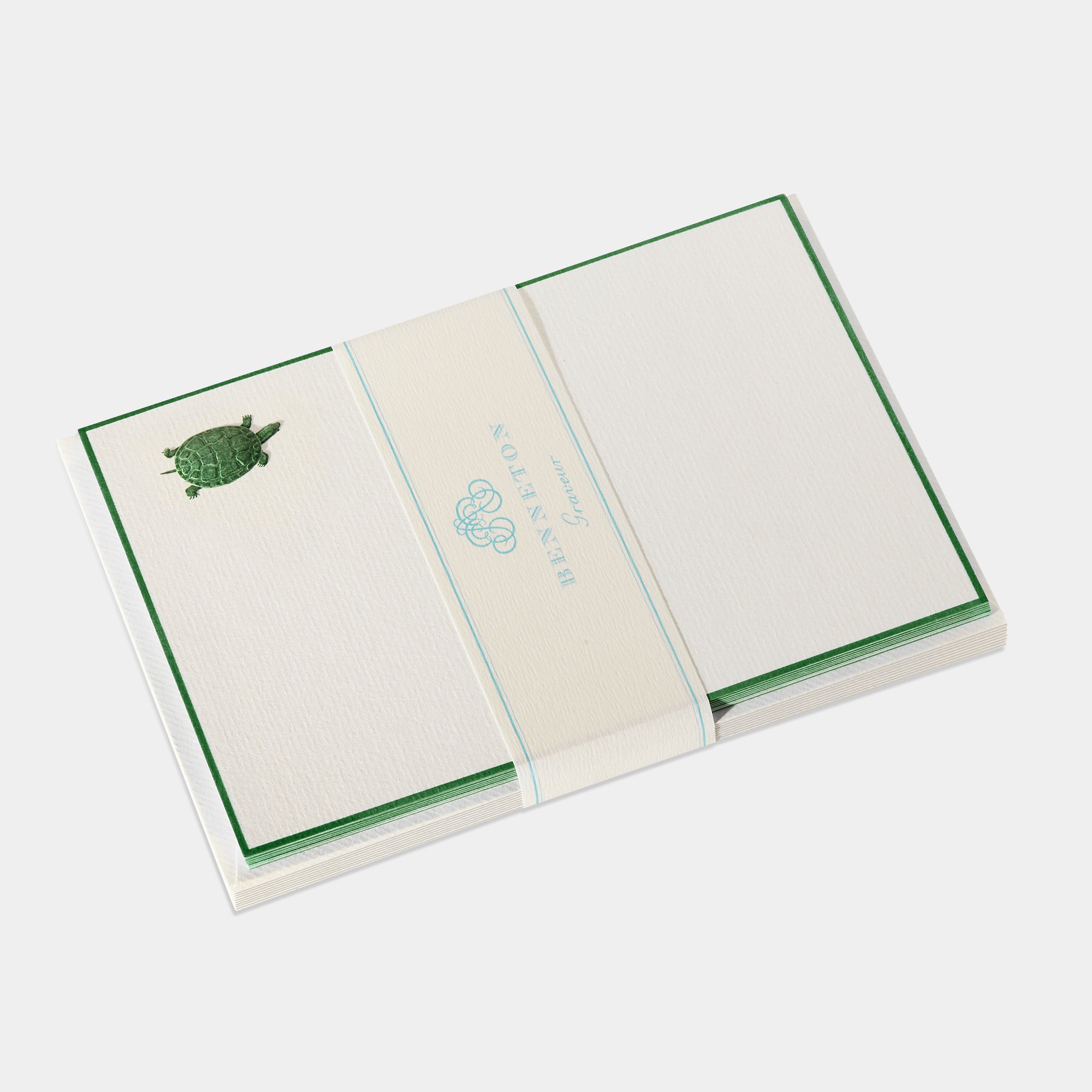 Cartes de correspondance torture de mer bordures vert- Benneton Graveur