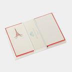 Cartes de correspondance tour eiffel bordures rouge - Benneton Graveur