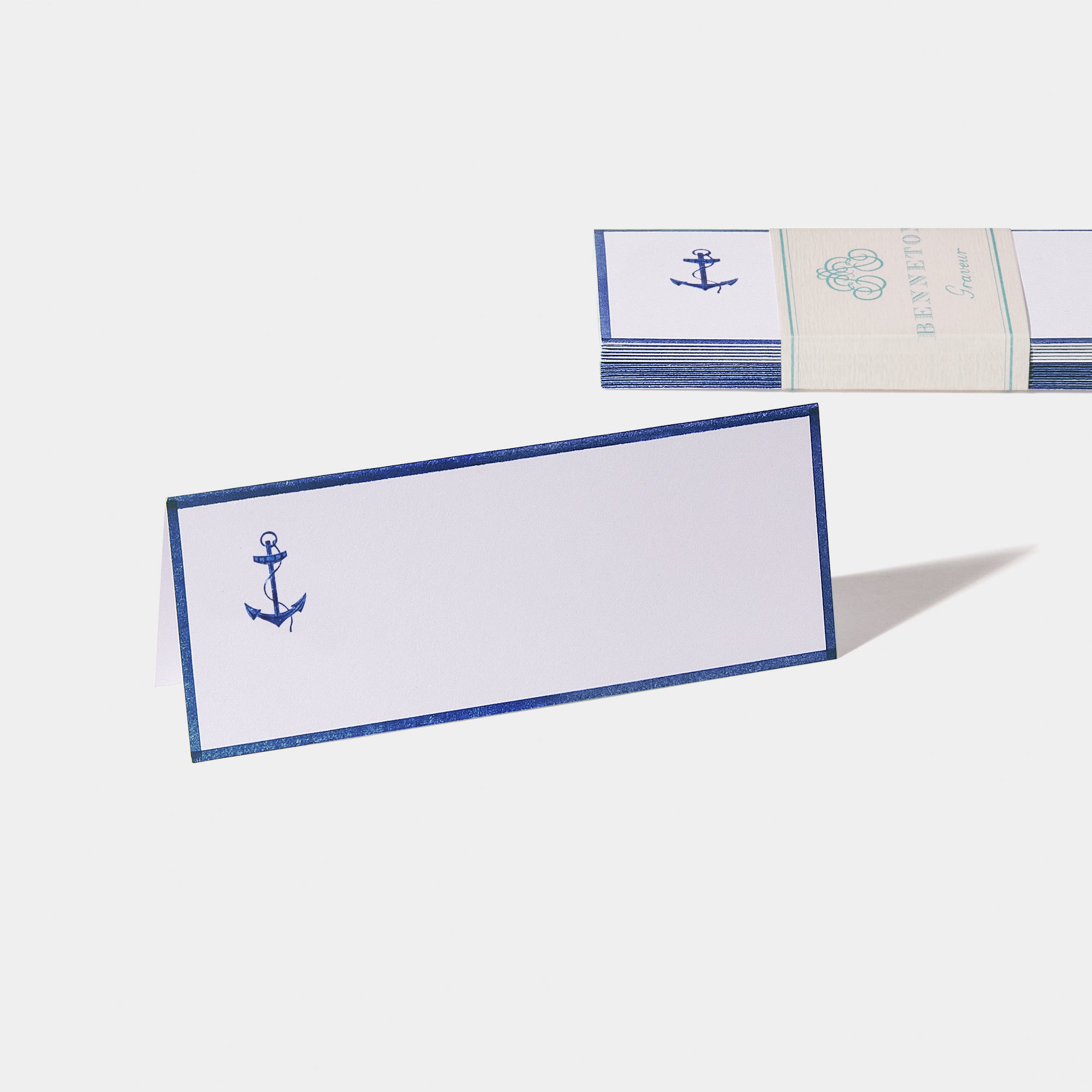 Cartes de table motif Ancre marine Benneton Graveur