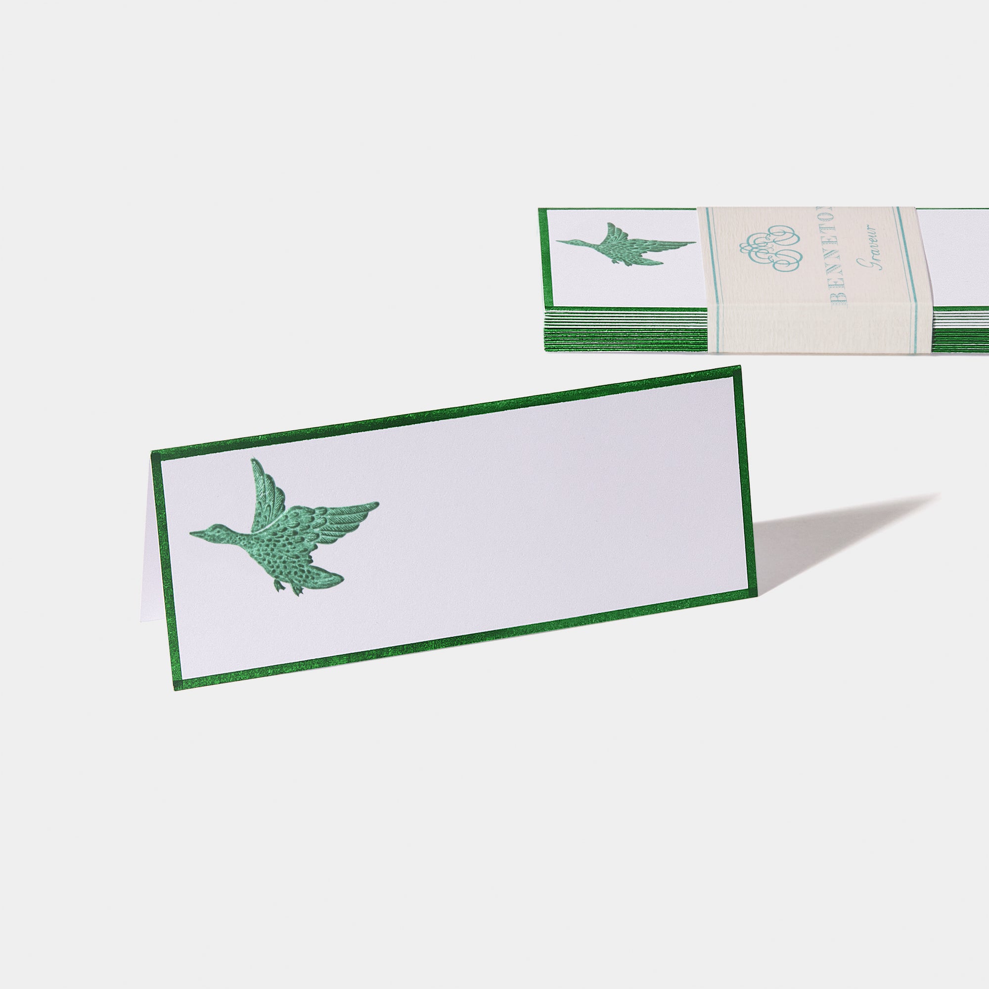 Cartes de table motif Canard Benneton Graveur