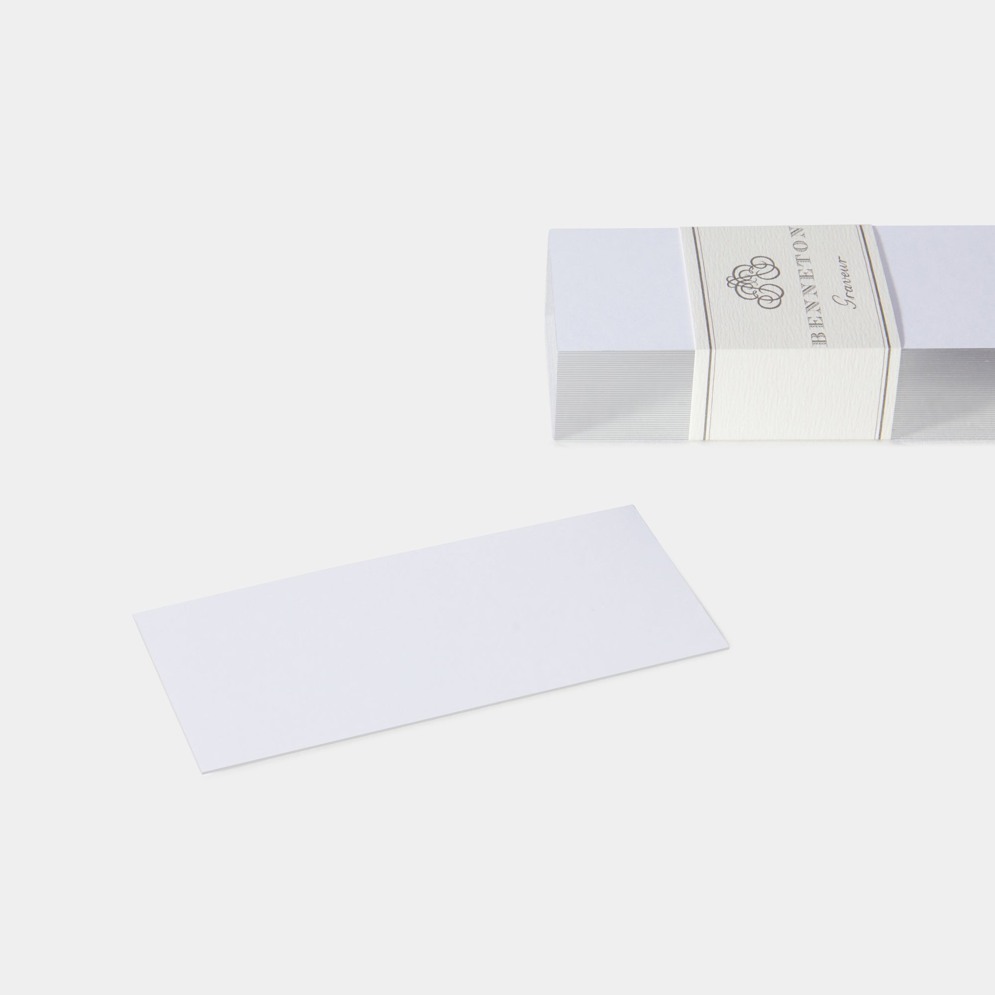 Cartes de table simples tranches argent Benneton Graveur