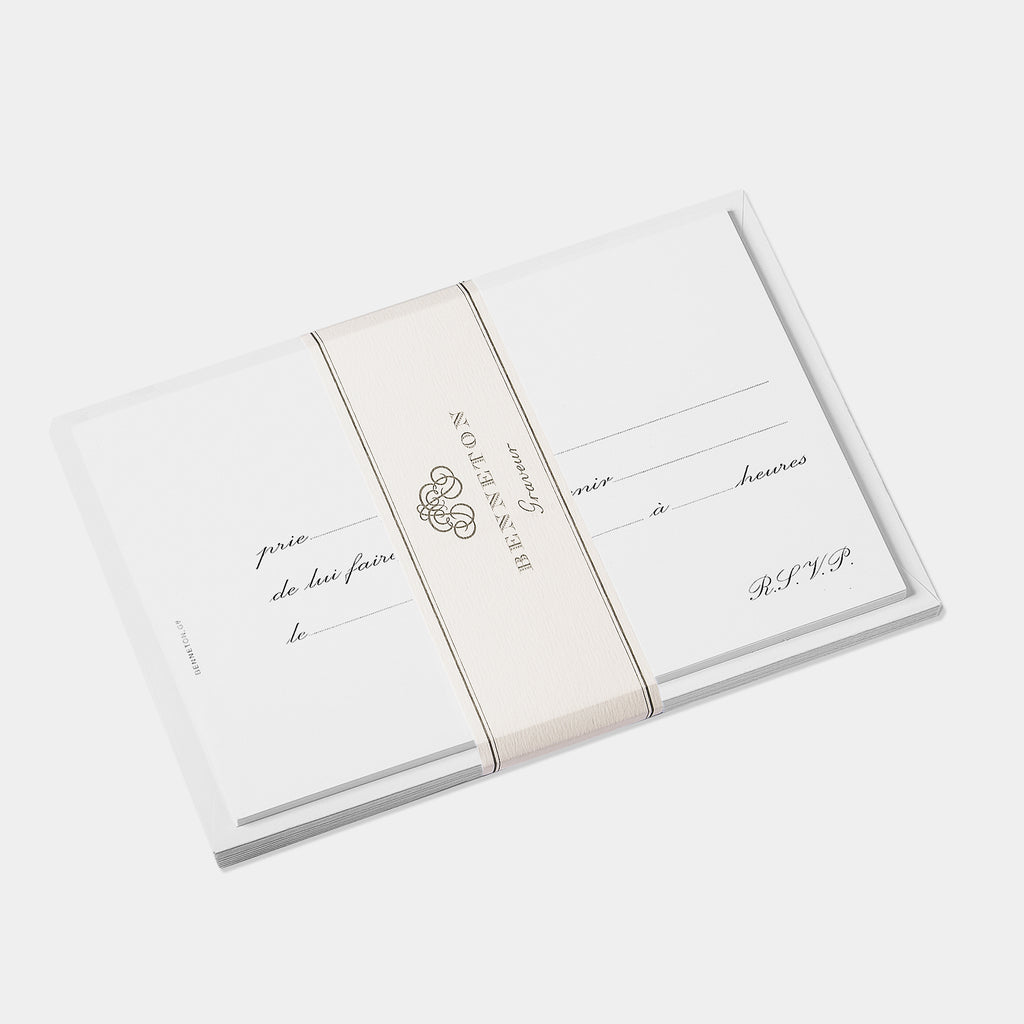 Coffret invitations "Monsieur ou Madame prie" 