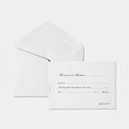 Invitations "Monsieur et Madame prient" et enveloppe assortie Benneton Graveur
