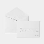 Invitations "Monsieur ou Madame prie" et enveloppe assortie Benneton Graveur
