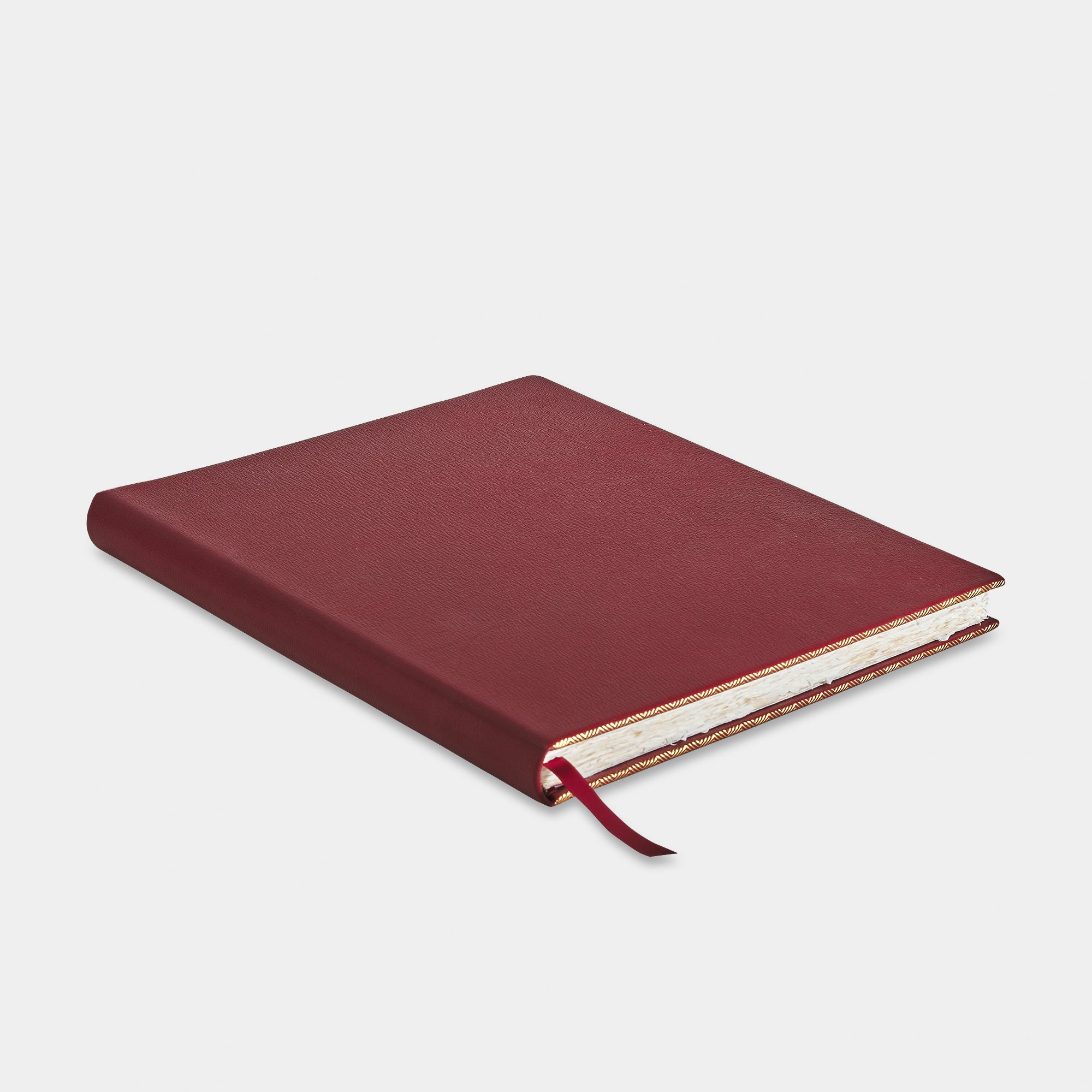 Livre d'or cuir maroquin rouge Benneton Graveur