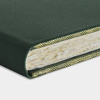 Zoom livre d'or cuir maroquin vert Benneton Graveur fermé