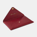 Pochette enveloppe en cuir de chèvre Rouge Benneton Graveur ouvert