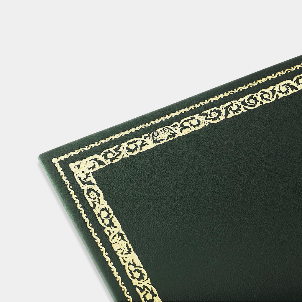 Zoom sous-main rectangulaire frise vert Benneton Graveur