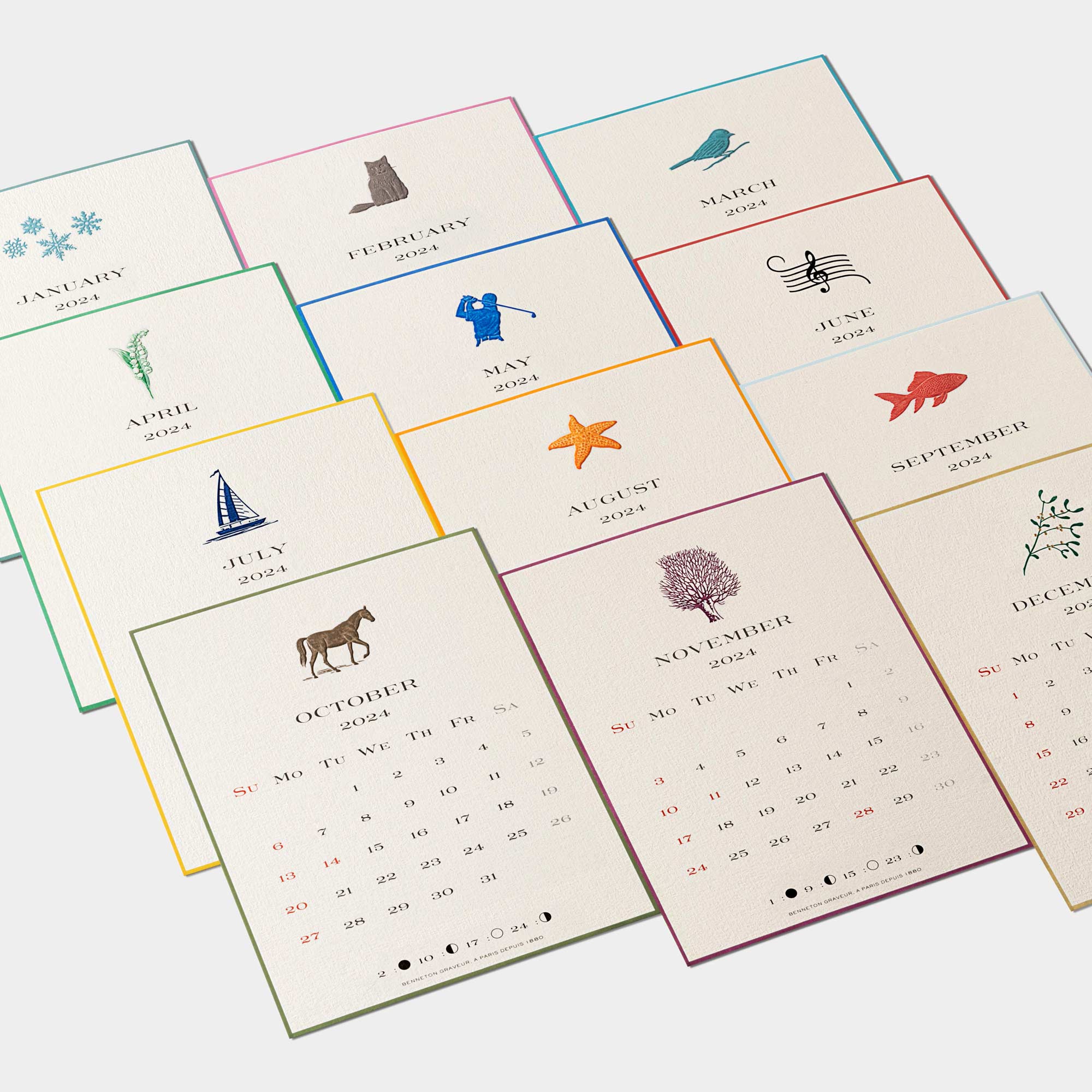  Beautiful Places Executive Desk Calendar - French