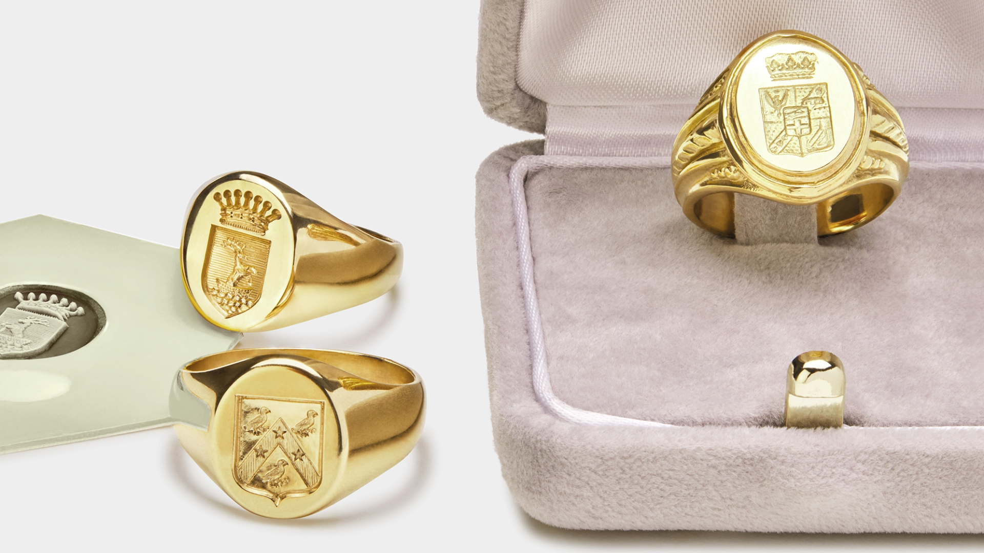 Engraving signet rings